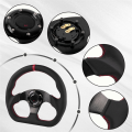 OUMERY 13 Inch Racing PC Game 320mm Leather Steering Wheel Drift Racing Parts Modified Steering Wheel. 