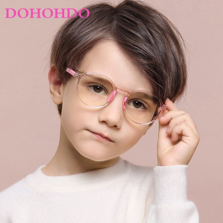 Anti Blue Light Glasses For Kids TR90 Round Optical Medical
