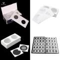 Lot de 50pcs Cardboard Storage Holder - 12 sizes, White UK 26.5mm. 