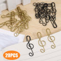 20pcs Creative Metal Musical Symbols Paper Clips Book Accessories. 