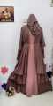 Ladies Modern Layered Abaya with Shawl. 