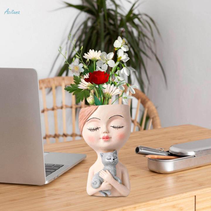 Head%20Planter%20Pots%20Cute%20Resin%20Face%20Flower%20Pot%20with%20Drainage%20Creative%20Decorations,%20Gift%20for%20Women,%20Man,%20Office%20and%20Garden%20Decor%20-%20Image%202