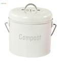3L Compost Bin Countertop Indoor for Odor Filtration Rust Easy Clean. 