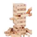 Stacking wooden tumbling tower. 