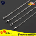 Glamon 2mm Stainless Steel Cuban Link Chain Necklace for Men and Women High Quality silver chain for men necklace mala boys. 