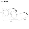 OQ BOGA 3 Colors Unisex Fashion Outdoor Decorate Oval Frame Glasses Women Men Eye Protection Metal Full Rim Eyewear. 