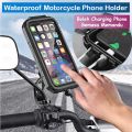 Waterproof Bike Phone Mount-Phone Holder for Motorcycle,360 Rotation. 