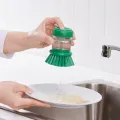 Premium Soap Dispensing Dishwashing Brush Ergonomic Kitchen Cleaning Scrubber with Built-In Soap Dispenser for Effortless and Efficient Dishwashing plastic kitchen cleaning brush wash sponge holder Caddy Soap Pump Dispenser kitchen sink soap. 