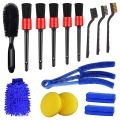 15 PCS Car Cleaning Kit Detail Brushes, Wheel Brush, Tire Brush Kit. 