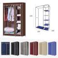 2 Door Storage Wardrobe Foldable and Movable Cloth/Fabric Wardrobe with Zip Up Collapsible Cupboard Model 98105. 