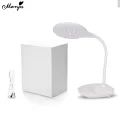 Monja 8 Leds White Nail Dryer Folding Desktop Nail Lamp Quick Drying Portable UV LED Baking Lamp Gel Nail Polish Manicure Tools. 