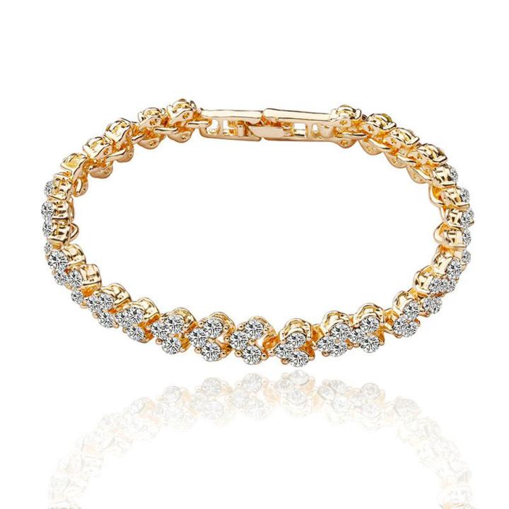 Luxury 18K Gold Plated Silver Bracelet for Women