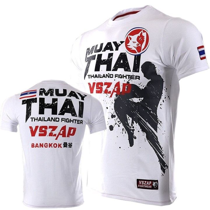 Vs zap MEN'S Muay Thai T shirt Sports running T shirt MEN'S gym fitness Jun training shirts dry fit sportswear boxing quick dry