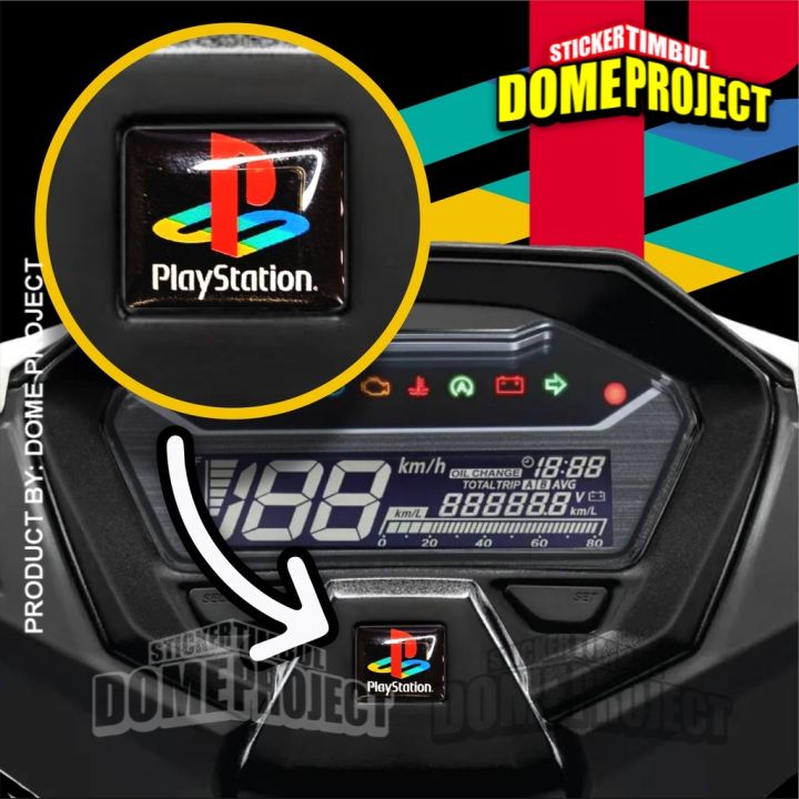 Emblem SPIDOMETER HONDA LOGO PLAYSTATION Stickers Arising MOTOR STICKER SPEEDOMETER Accessories