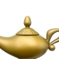 Retro Gold Aladdin Lamp Plastic Ornamental Design Magic Wishing Lamp Handmade Decor Craft Mysterious Lamp Cosplay. 
