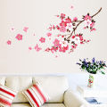 Spring Peach Flower Self-Adhesive Wall Sticker Decal. 
