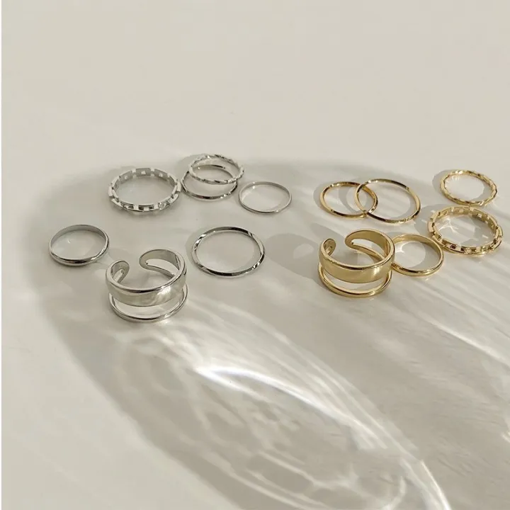 Simple%20Hip%20Hop%20Retro%20Index%20Finger%20Ring%20Adjustable%207Pcs/Set%20Rings%20-%20Image%204