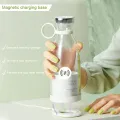 Portable blender smoothie maker, 350ml fresh juice mini blender bottle with usb fast charging, multifunctional milkshake juice smoothie bottle for gym, office, baby food, travel. 