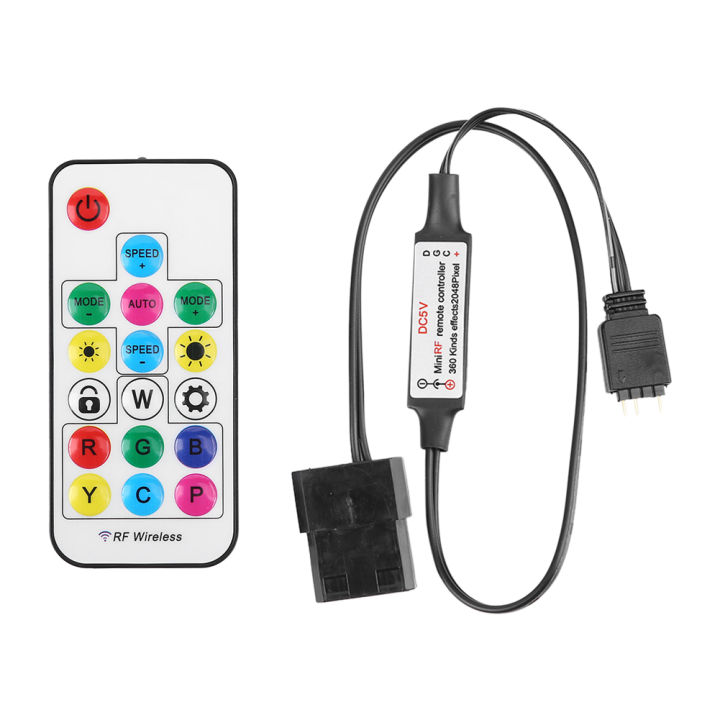 5V%203Pin%20SATA%20RGB%20Controller%20LED%20Light%20Strip%2017Keys%20Wireless%20Remote%20Controller%203%20Pin%20to%20SATA%204Pin%20for%20Computer%20PC%20Case%20Lighting%20-%20Image%207