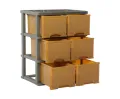 DAXER Plastic Drawer Cupboard - DDC05E(6D). 