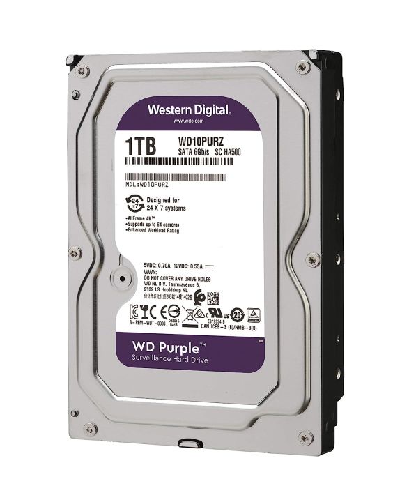 Western Digital WD Purple 1TB, 2TB, 4TB Surveillance Hard Drive