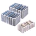 3Pcs Wardrobe Clothes Organizer,Mesh Foldable Drawer Organizers. 