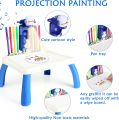 2 In 1 Tetris Projection Painting Table Kids Drawing Board Projector Table, Drawing Table Led Projector Toddler Toy Educational Drawing Playset for Kids Boys Girls Age 3+. 
