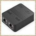 RJ45 Ethernet Cable Splitter, One to Two Devices, Can Access the Internet At the Same Time, with Charging Cable Extender. 