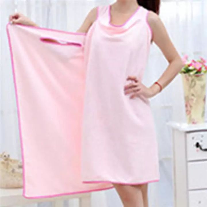 Womens%20Bath%20Towel%20-%20Pink%20Lady%20Girls%20Bath%20Towel%20Bath%20Towels%20Women%20Wearable%20Fast%20Drying%20Magic%20Bath%20Towel%20Beach%20Spa%20Bathrobes%20-%20Image%204