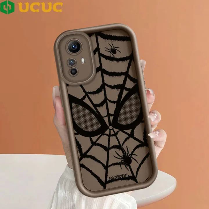 Uucuc for Xiaomi Redmi Note 12 Pro 4G 10 11 Pro+5G 11S 12S 11t Pro+12 Turbo 5g Spider Man Square Ladder Full Wrapped Silicone Back Tube