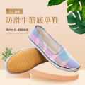 【ZIME】2024 Spring, Summer, Autumn Women's Shoes Old Beijing Cloth Shoes Flats Tendon Bottom Work Work Shoes Canvas Breathable Casual Non Slip. 
