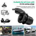 Car Cigarette Lighter Socket 12V-24V Waterproof Power Outlet Adapter Plug for Moto Boat Motorcycle Truck RV Cigar Jack Charger. 