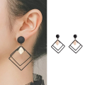 New 2025 Hollow Square Earrings  Female. 