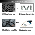 OUMERY 200PCS 12mm Tire Studs Carbide Screw Snow Spikes Anti-Slip Anti-Ice for Car/SUV/ATV/UTV Car Tire Stud. 
