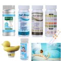 Water Test Alkalinity Pool Accessories Swimming Floater Tablet Dispenser Pool Cleaning Tools SPA Test Strips Pool Cleaning Tablet PH Test Paper Chlorine Dip Test Strips. 