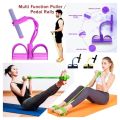 Multi-Function Tension Rope Band & Pedal Puller Resistance Band, 6-Tube Elastic Yoga Pedal Puller Resistance Band, for Abdomen/Waist/Arm/Leg Stretching Slimming Training, Multifunction Tension Rope Elastic Yoga Pedal Puller. 