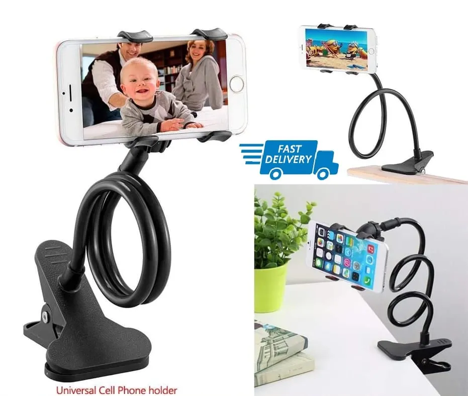 Universal Phone Holder Flexible Lazy Bracket Mount Clip Adjustable