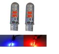 2PCS Led Vip parking Strobe Flash Light LED Blink Light Bulb Clearance Lights Car Side Wedge Parking 12V red blue. 