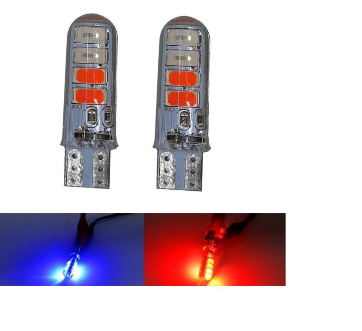 2PCS Led Vip parking Strobe Flash Light LED Blink Light Bulb Clearance Lights Car Side Wedge Parking 12V red blue