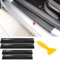 Car Protection Sticker Door Sill Scuff Pedal Protector Sticker Panel Entry Guard 3D Carbon Fiber Anti Scratch Protection Sticker. 