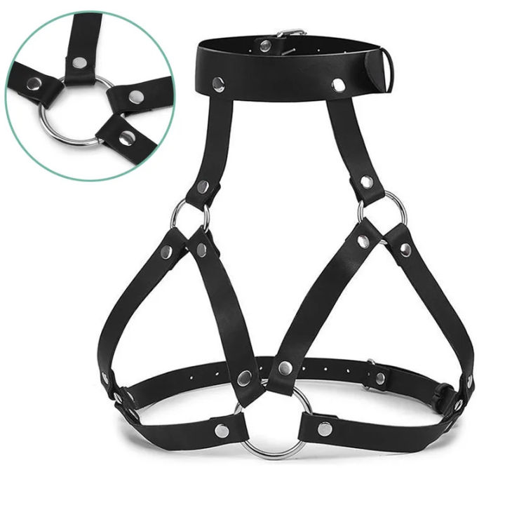 18+%20Women%20Sexy%20Body%20Harness%20Belt%20Sex%20toy%20straps%20Bdsm%20Bondage%20Lingerie%20Chest%20Harness%20Leather%20Lingerie%20Gothic%20Fetish%20Women%20Clothing%20-%20Image%203
