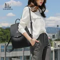 LouisWill Women’s Backpack Shoulders Bag Waterproof PU Large Capacity Backpack Lightweight Laptop Backpack Casual Zipper Packs Multiple Pockets For Girls Teens Women’ Fashion. 