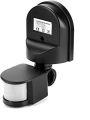PIR Sensor Switch, Outdoor IP65 Waterproof Adjustable PIR Body Motion Infrared Sensor Detector Light Bulb Switch, Home Lighting Switch with 160° Detection Range 110V-240V(Black). 