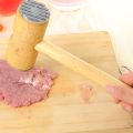 Wooden Meat Tenderizer Hammer Double Sided Aluminum Meat Hammer Kitchen Tool for Chicken Steak Pork Veal. 