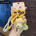 Bai Mao Nuo Jiji Energetic Cat Pendant Best Friend Accessories Student Backpack Keychain Ring Ornament. 