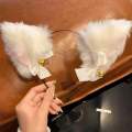 Plush Cat Ears Bell Headband Super Fairy Japanese Soft Girl Headdress Photoshoot. 