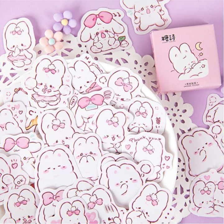 Sweet%20Journal%2045PCS%20Lovely%20Kawaii%20Rabbit%20Series%20Stickers%20Album%20Diary%20Journal%20Decorative%20Scrapbooking%20DIY%20Sticker%20-%20Image%206