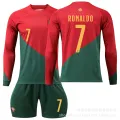 2223 Portugal World Cup long sleeved football jersey set size 7 Cristiano Ronaldo jersey autumn and winter children's adult football jersey. 