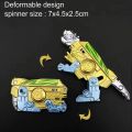 2 in 1 Dinosaur Transforming Spinner Deformation Spinning Top Spinner Toy Mechanical Gyro Portable Fidget Toy Stress Relief Toy. 