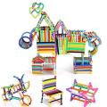Stick Blocks  Building Toy Building Blocks Bars Different Shape Educational Construction Engineering Set 3D Puzzle, Interlocking Creative Connecting Kit, Great STEM Toy for Both Boys and Girls. 